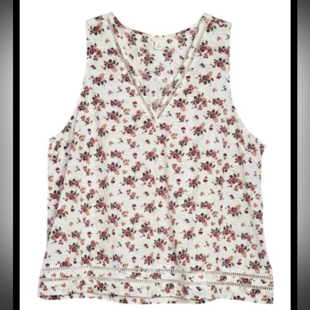 CASLON Floral Tank Top size M - Picture 1 of 12